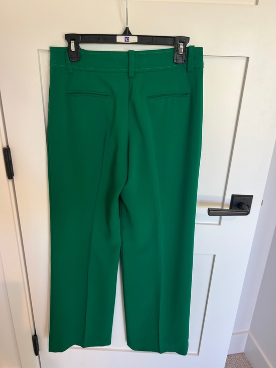 Trina Turk Emerald Green Wide-Leg Trousers - Picture 2 of 4